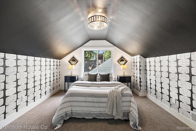 2718 Hubbard St, Dearborn, MI 48124 - bedroom featuring carpet floors and lofted ceiling
