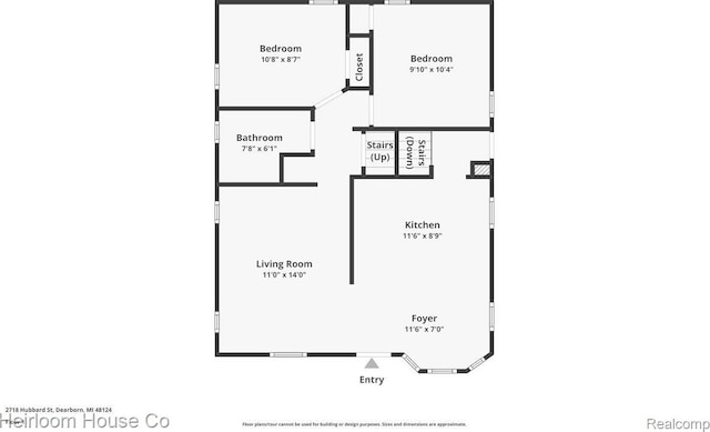 2718 Hubbard St, Dearborn, MI 48124 - view of home floor plan