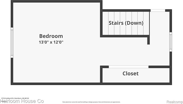 2718 Hubbard St, Dearborn, MI 48124 - view of property floor plan
