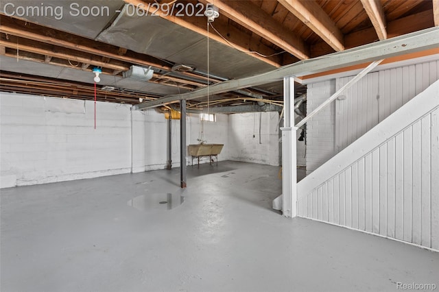 16746 Bramell St, Detroit, MI 48219 - unfinished below grade area featuring a sink