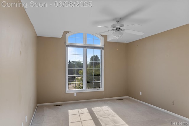 17601 Rolling Woods Cir, Northville, MI 48168 - empty room featuring a ceiling fan and carpet floors