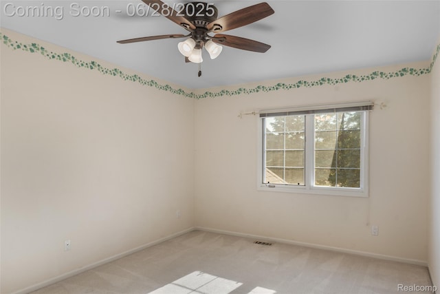 17601 Rolling Woods Cir, Northville, MI 48168 - unfurnished room with ceiling fan and light carpet