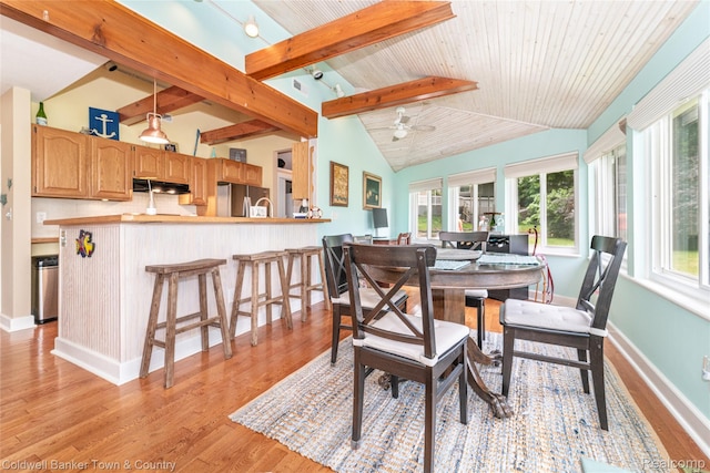 11729 Algonquin Dr, Pinckney, MI 48169 - dining space with light wood finished floors and a ceiling fan