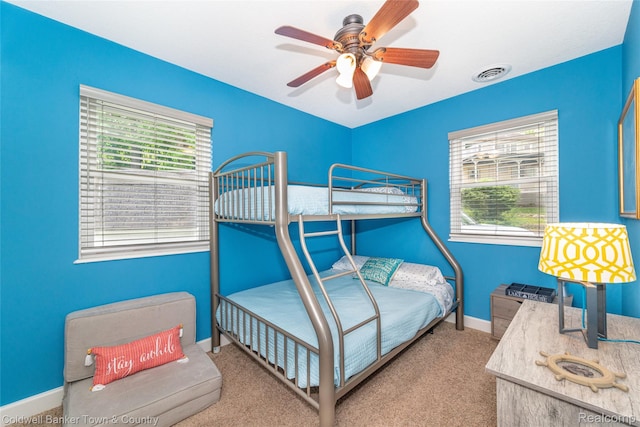 11729 Algonquin Dr, Pinckney, MI 48169 - bedroom with carpet floors and a ceiling fan