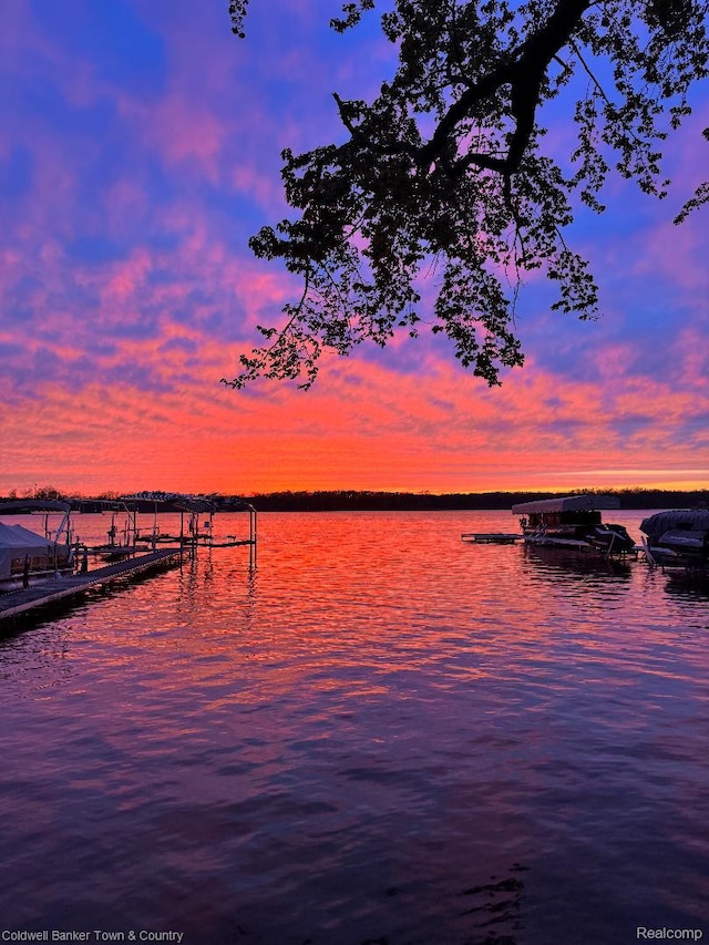 11729 Algonquin Dr, Pinckney, MI 48169 - dock area featuring a water view