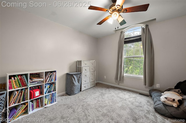 2155 Canal St, Commerce Twp, MI 48382 - miscellaneous room with carpet flooring and a ceiling fan