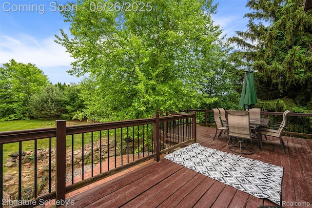 2155 Canal St, Commerce Twp, MI 48382 - deck featuring outdoor dining space