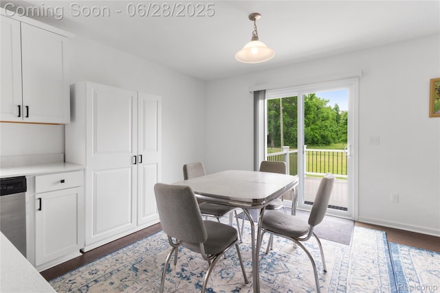 10001 Swan Lake Cir, Ypsilanti, MI 48197 - dining space with dark wood-style floors