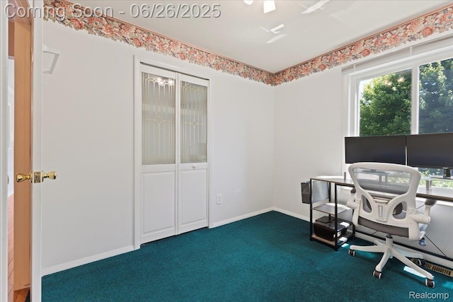 41615 Westmeath Cir, Clinton Township, MI 48038 - office featuring plenty of natural light and dark carpet