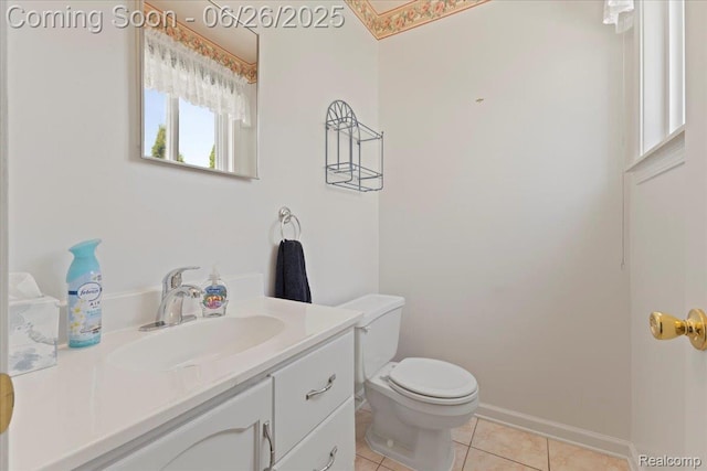41615 Westmeath Cir, Clinton Township, MI 48038 - bathroom with vanity and tile patterned floors