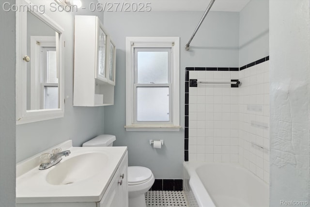 15848 Woodworth, Plymouth, MI 48239 - bathroom featuring vanity, plenty of natural light, shower / tub combination, and tile patterned floors