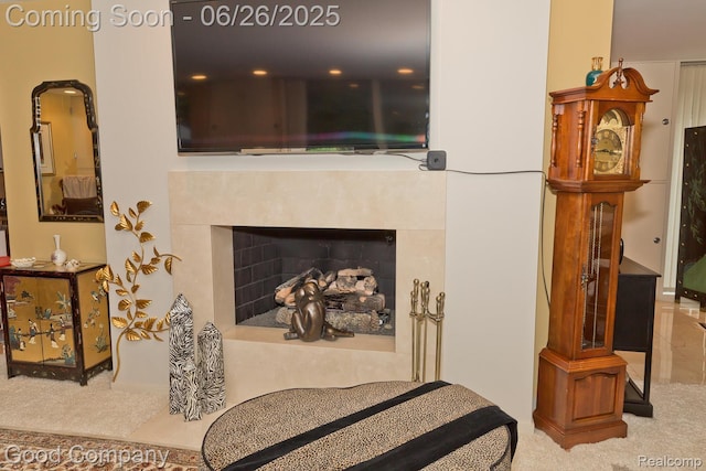 3788 Crestlake Dr, Bloomfield Hills, MI 48304 - detailed view of a fireplace and carpet