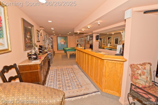 3788 Crestlake Dr, Bloomfield Hills, MI 48304 - reception with a community bar, recessed lighting, and billiards table