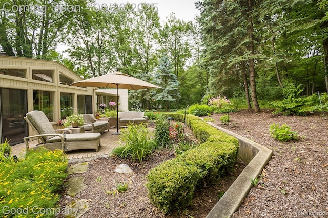 3788 Crestlake Dr, Bloomfield Hills, MI 48304 - view of yard featuring an outdoor hangout area and a wooden deck