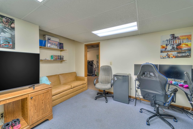 123 Carlysle Dr, Brooklyn, MI 49230 - carpeted home office with a drop ceiling