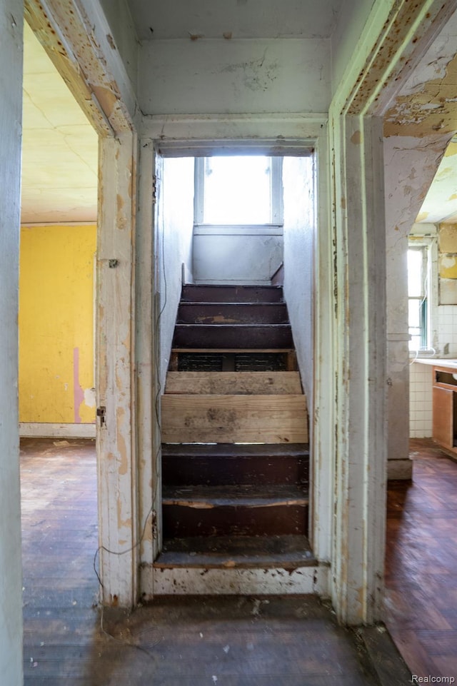 16665 Tuller St, Detroit, MI 48221 - staircase featuring healthy amount of natural light