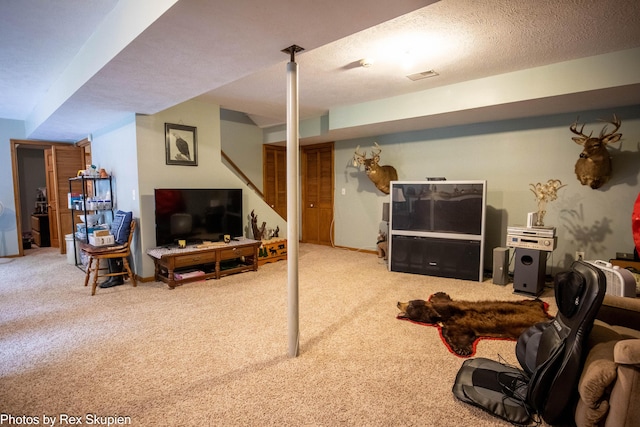 17474 Connor Cir, Bailey, MI 49303 - carpeted living area featuring stairs