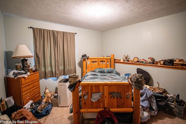 17474 Connor Cir, Bailey, MI 49303 - carpeted bedroom with a textured ceiling