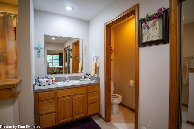 17474 Connor Cir, Bailey, MI 49303 - bathroom with vanity and recessed lighting