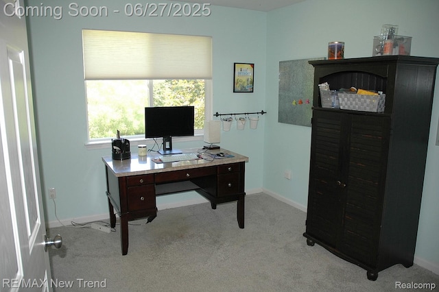 785 Pathway Dr, Howell, MI 48843 - office with carpet flooring and baseboards