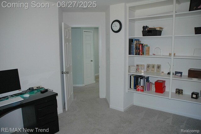 785 Pathway Dr, Howell, MI 48843 - hallway with carpet flooring and an office area