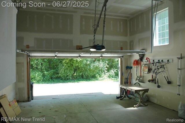 785 Pathway Dr, Howell, MI 48843 - garage featuring a garage door opener