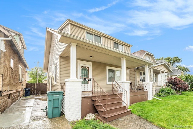 701 Cleophus Pkwy, Lincoln Park, MI 48146 - view of front of house with covered porch
