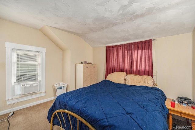701 Cleophus Pkwy, Lincoln Park, MI 48146 - carpeted bedroom with vaulted ceiling and cooling unit