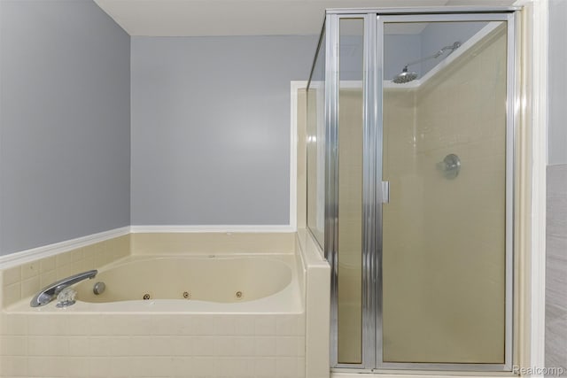 10913 Edlie Cir, Dearborn Heights, MI 48214 - full bath featuring a stall shower and a tub with jets