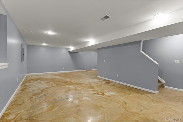 10913 Edlie Cir, Dearborn Heights, MI 48214 - finished below grade area featuring electric panel and stairway