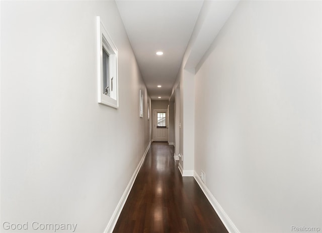 605 S Troy St, Royal Oak, MI 48067 - corridor with recessed lighting and dark wood-style flooring