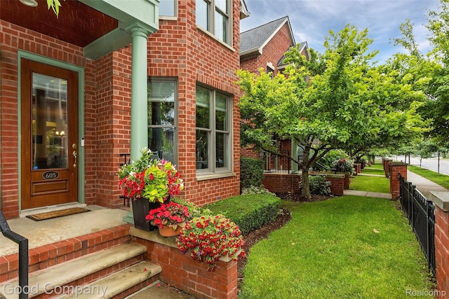 605 S Troy St, Royal Oak, MI 48067 - view of exterior entry featuring brick siding