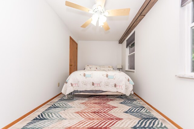 1169 Wilbur, Pinckney, MI 48169 - bedroom with baseboards and ceiling fan
