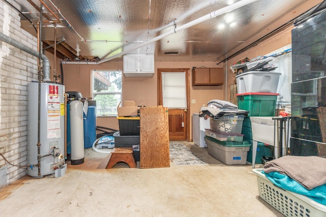 1169 Wilbur, Pinckney, MI 48169 - basement with gas water heater and a water softener