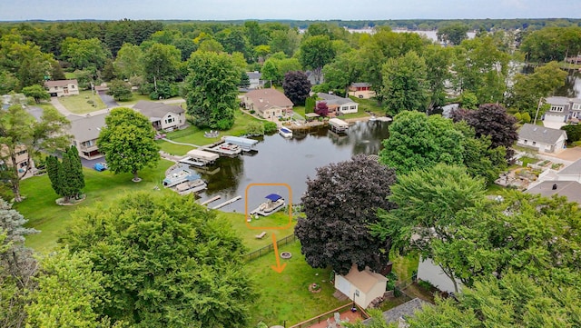 1169 Wilbur, Pinckney, MI 48169 - aerial view of residential area featuring a large body of water
