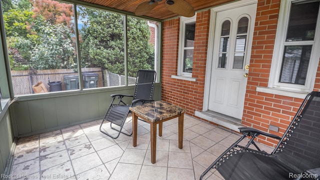 22011 Englehardt St, Saint Clair Shores, MI 48080 - sunroom / solarium with ceiling fan and plenty of natural light