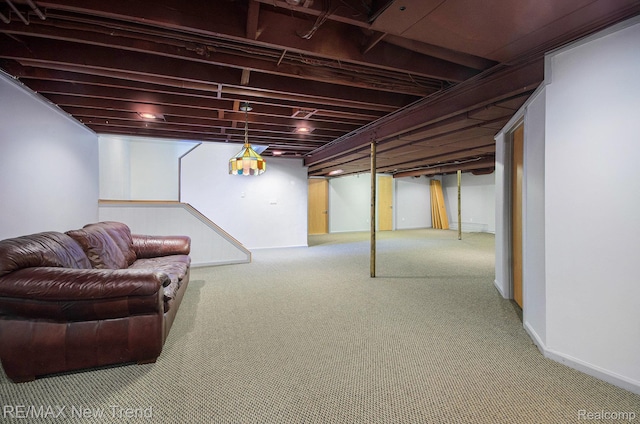 3234 Pine Lake Rd, West Bloomfield, MI 48324 - finished basement with carpet floors
