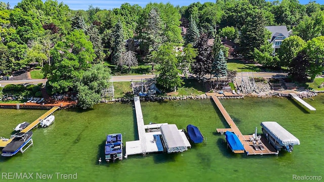3234 Pine Lake Rd, West Bloomfield, MI 48324 - dock area featuring a water view
