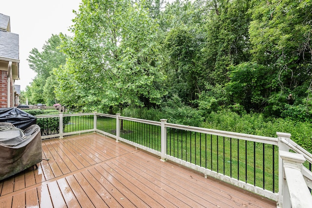 4246 Brookstone Dr, Canton, MI 48188 - wooden terrace with a yard