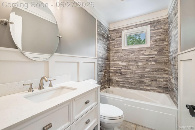 5408 N Seymour Rd, Flushing, MI 48433 - bathroom with vanity and bathing tub / shower combination