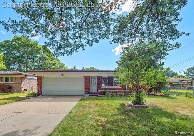 30146 Boewe Dr, Warren, MI 48092 - single story home featuring an attached garage, concrete driveway, and brick siding