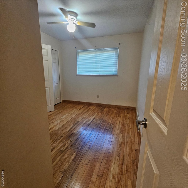 30146 Boewe Dr, Warren, MI 48092 - empty room featuring hardwood / wood-style flooring and a ceiling fan