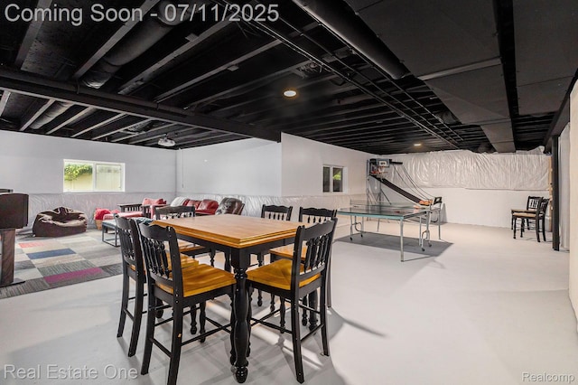 59141 Peters Barn Dr, South Lyon, MI 48178 - dining space with concrete flooring