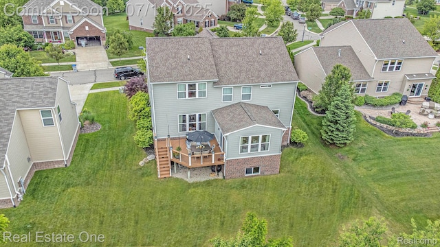 59141 Peters Barn Dr, South Lyon, MI 48178 - aerial perspective of suburban area