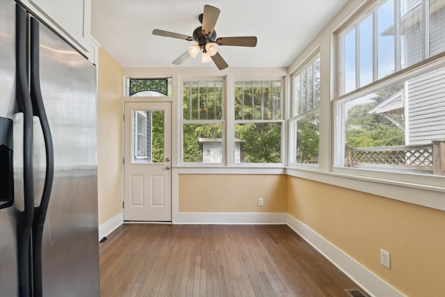 450 S 1st St, Ann Arbor, MI 48103 - unfurnished sunroom with hardwood / wood-style flooring and baseboards