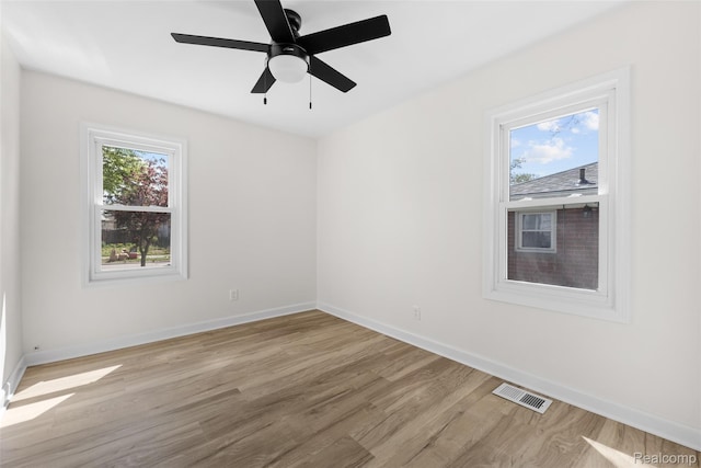 23723 Vassar Ave, Hazel Park, MI 48030 - spare room featuring light wood-style flooring and a ceiling fan
