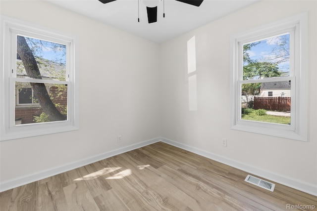 23723 Vassar Ave, Hazel Park, MI 48030 - empty room featuring ceiling fan and wood finished floors