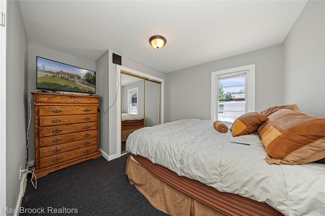 1122 Symes Ct, Royal Oak, MI 48067 - bedroom with a closet and dark carpet