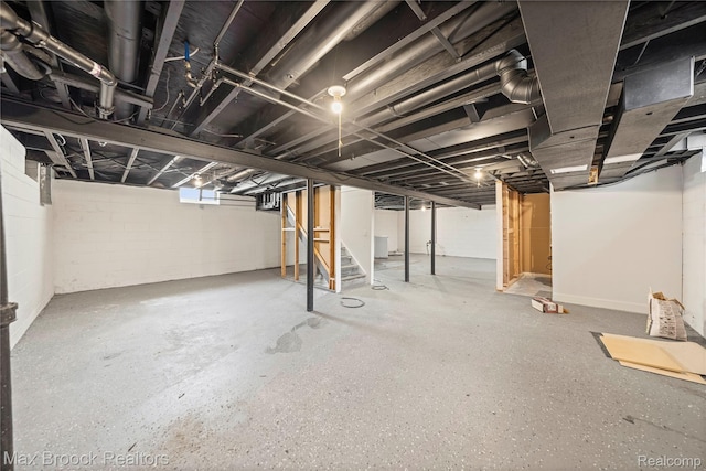 1122 Symes Ct, Royal Oak, MI 48067 - unfinished basement featuring stairs