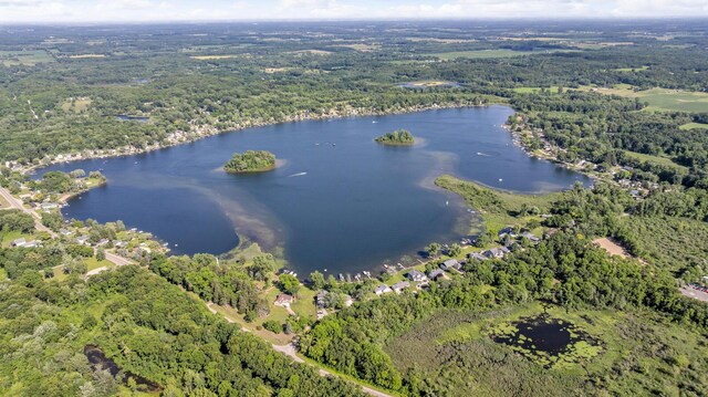 38 Evans Trl, Tipton, MI 49287 - aerial view of property's location featuring a forest and a nearby body of water